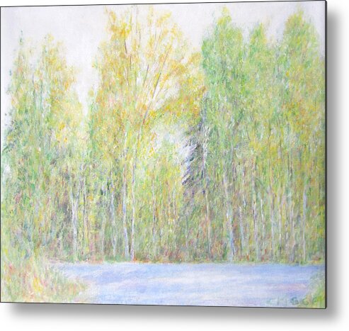 Impressionism Metal Print featuring the painting A Sunny Day by Glenda Crigger