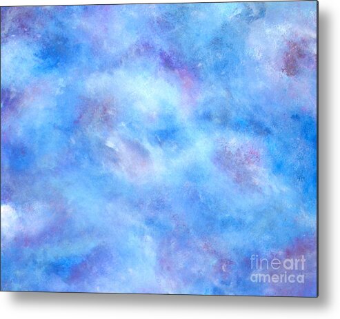 Abstract Metal Print featuring the painting Above The Clouds by Denise Tomasura