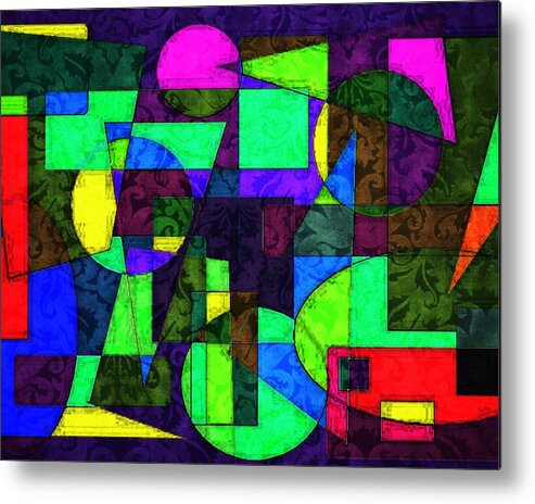 Abstract Metal Print featuring the digital art Abstract 4D by Timothy Bulone
