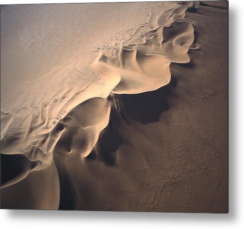Feb0514 Metal Print featuring the photograph Aerial Of Star Dunes Namib Desert by Gerry Ellis