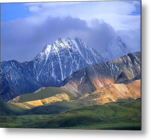 00175652 Metal Print featuring the photograph Alaska Range And Foothills Denali by Tim Fitzharris