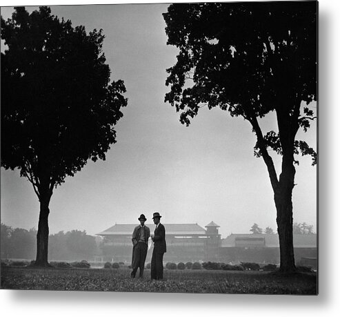 Personality Metal Print featuring the photograph Alfred Gwynne Vanderbilt At A Race Course by John Swope