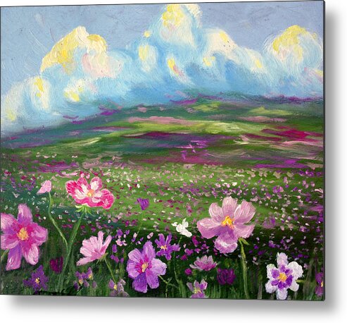 Nature Metal Print featuring the painting All Things by Meaghan Troup