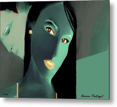 Fineartamerica.com Metal Print featuring the painting Amour Partage Love Shared 19     by Diane Strain