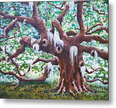 Tree Metal Print featuring the painting Angel Oak by Melissa Fae Sherbon