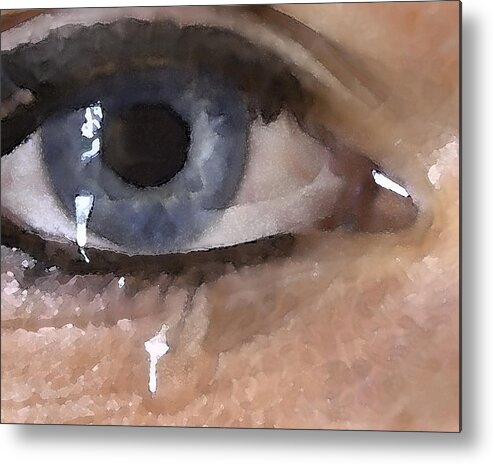 Eye Metal Print featuring the photograph Are You Blue by M Kathleen Warren
