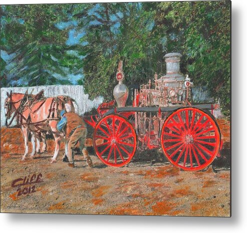 Horses Metal Print featuring the painting Ashland No.1 by Cliff Wilson