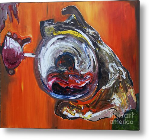 Drinking Metal Print featuring the painting Aspro Pato by James Lavott