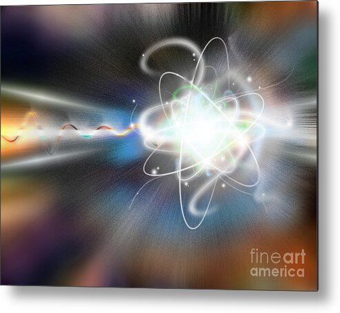 Higgs Boson Metal Print featuring the photograph Atom Collision by Mike Agliolo
