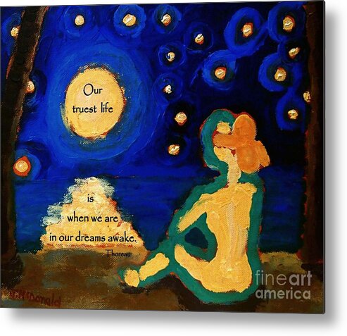 Inspirational Metal Print featuring the digital art Awake In Our Dreams by Janet McDonald