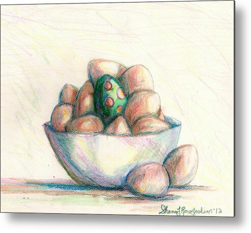 Eggs Metal Print featuring the drawing Be Yourself by Shana Rowe Jackson