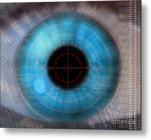 Binary Number Metal Print featuring the photograph Binary Numbers by Mike Agliolo