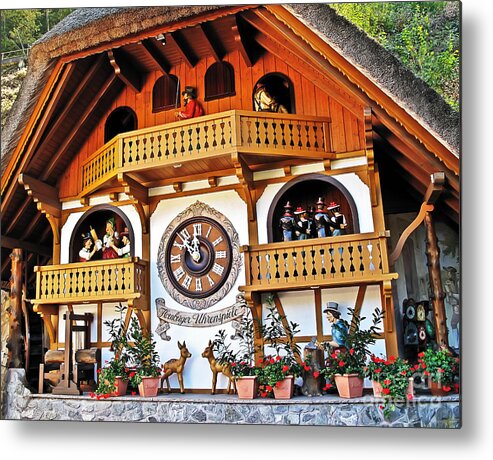 Travel Metal Print featuring the photograph Blackforest Cuckoo Clock by Elvis Vaughn