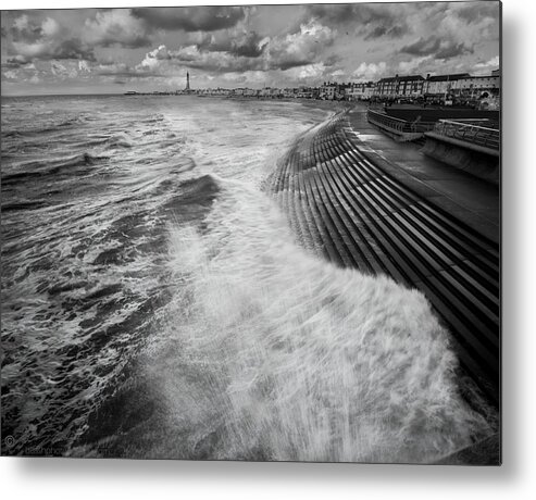 Blackpool Metal Print featuring the photograph Blackpool promenade by B Cash