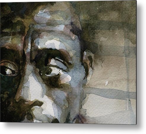 Miles Davis Metal Print featuring the painting Blue In Green Miles Davis by Paul Lovering