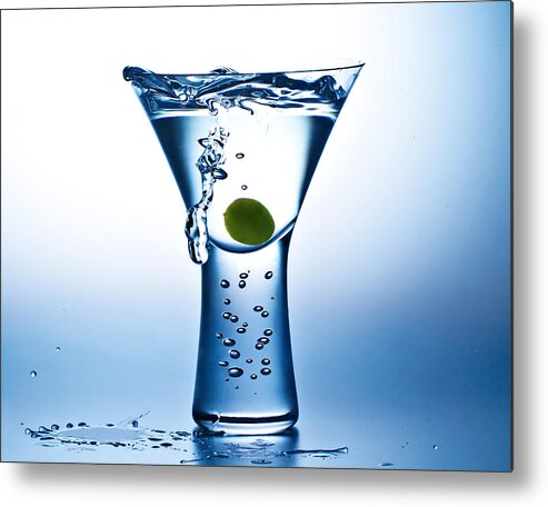 Martini Metal Print featuring the photograph Blue Mood Martini by John Hoey