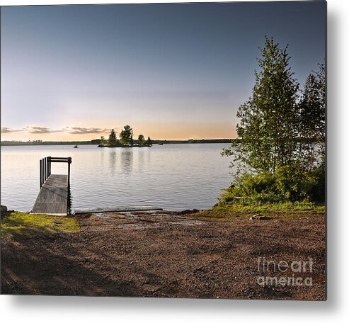 Boat Landing Metal Print featuring the photograph Boat Landing by Gwen Gibson