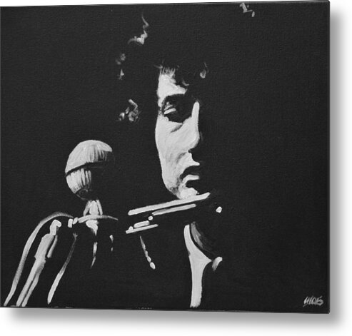 Bob Dylan Metal Print featuring the painting Bob Dylan by Melissa O Brien