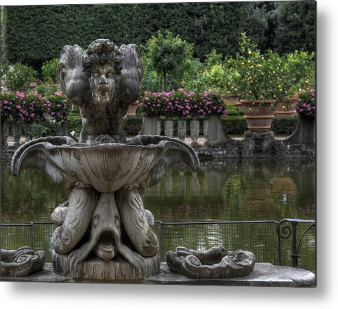 Boboli Garden Metal Print featuring the photograph Boboli Fountain by Michael Kirk