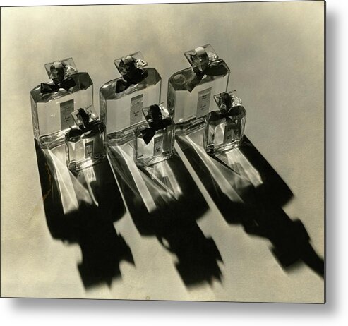 Lucretia Allen Metal Print featuring the photograph Bottles Of Lucretia Allen Perfume by Lusha Nelson