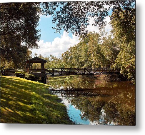 Sawgrass Metal Print featuring the photograph Bridge at Sawgrass Park by Ginny Schmidt