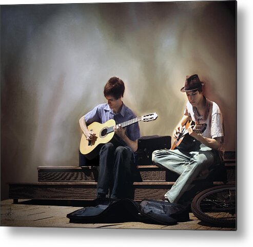 Buskers Metal Print featuring the digital art Buskers by Pennie McCracken