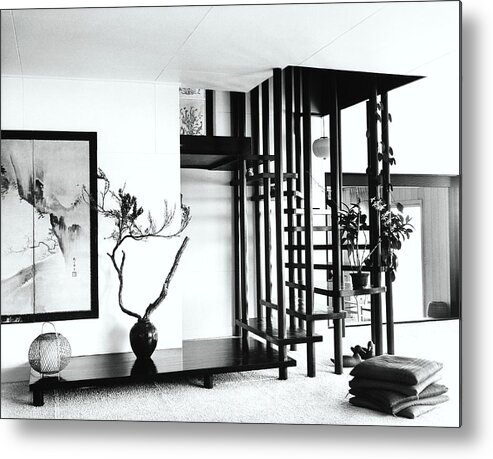 Interior Design Metal Print featuring the photograph Cage Staircase Designed By Damon Giffard by Pedro E. Guerrero