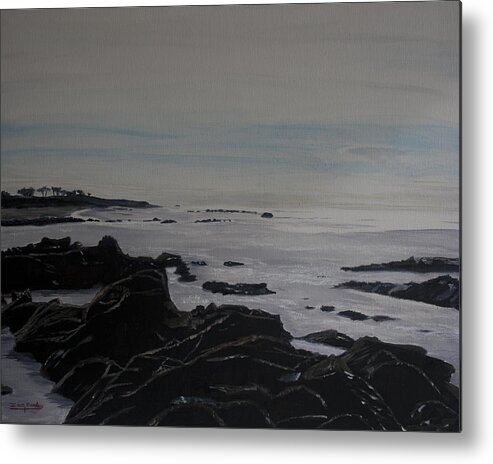 Low Tide Metal Print featuring the painting Cambria Tidal Pools by Ian Donley