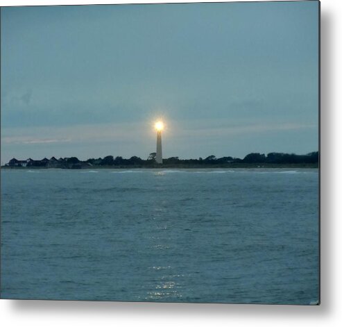 Lighthouse Metal Print featuring the photograph Cape May Beacon by Ed Sweeney