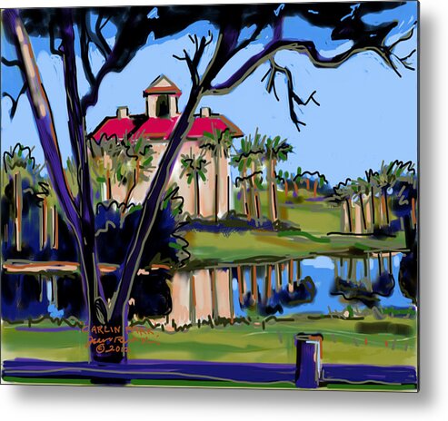 Lake Metal Print featuring the painting Carlin Park by Jean Pacheco Ravinski