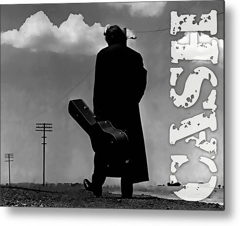 Johnny Cash Metal Print featuring the mixed media Johnny Cash #2 by Marvin Blaine