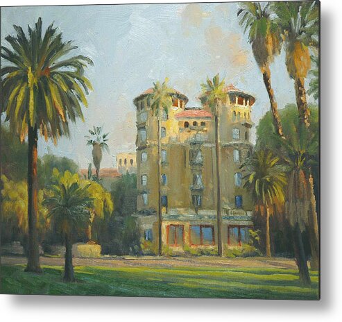 Castle Green Metal Print featuring the painting Castle Green - Pasadena by Armand Cabrera