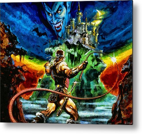 Midnight Streets Metal Print featuring the painting Castlevania by Joe Misrasi