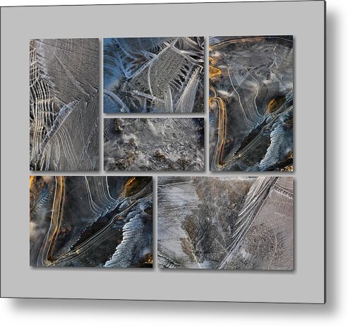 Winter Metal Print featuring the photograph Cave Point Ice Scultures 4 by Theo OConnor