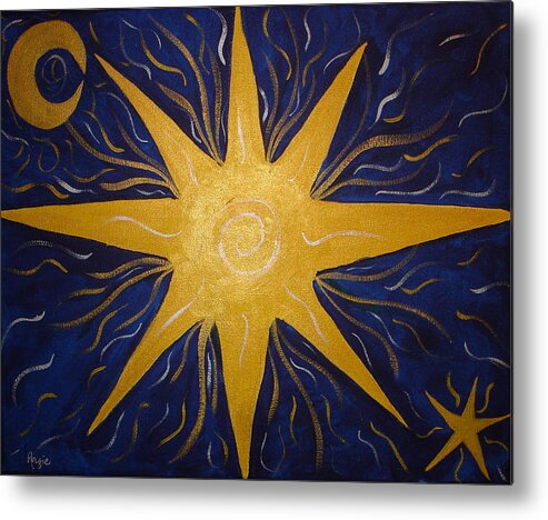 Celestial Metal Print featuring the painting Celestial by Angie Butler