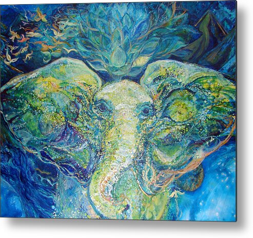 Elephant Metal Print featuring the painting Channels by Ashleigh Dyan Bayer