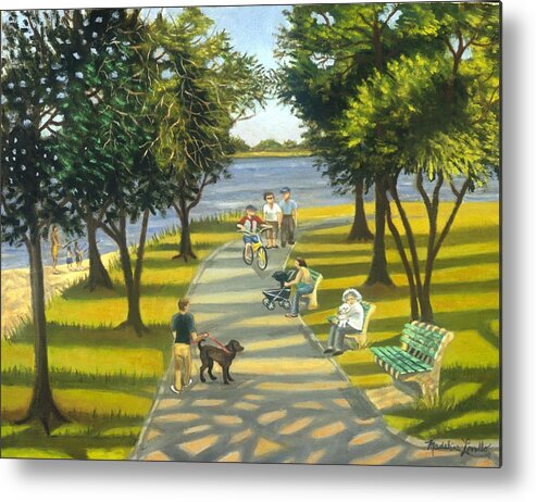 People Metal Print featuring the painting Charles Park by Madeline Lovallo