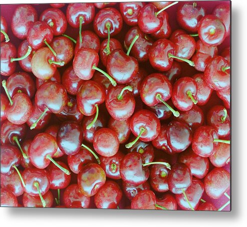 Cherries Metal Print featuring the photograph Cherries by Romulo Yanes