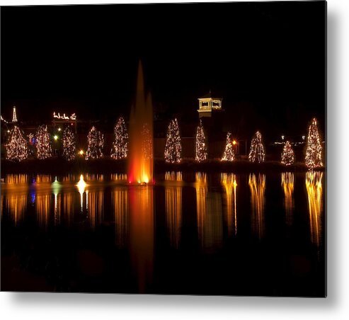 Christmas Town Usa Metal Print featuring the photograph Christmas Town USA by Flees Photos