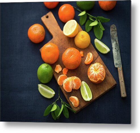 Orange Color Metal Print featuring the photograph Citrus by Thepalmer