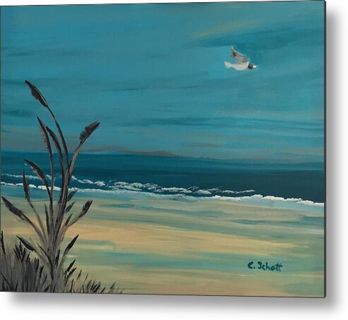 Sky Metal Print featuring the painting Clear Skies by Christina Schott