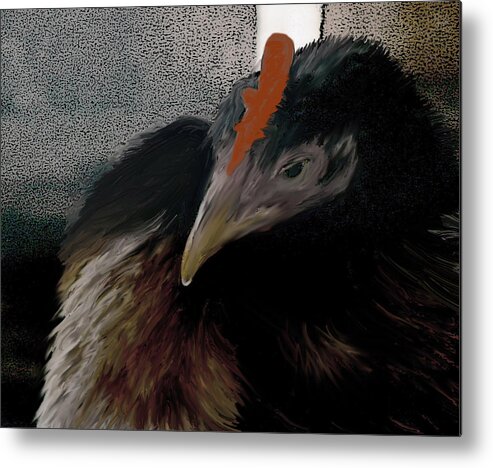 Chicken Metal Print featuring the digital art Cluck by Lesa Fine