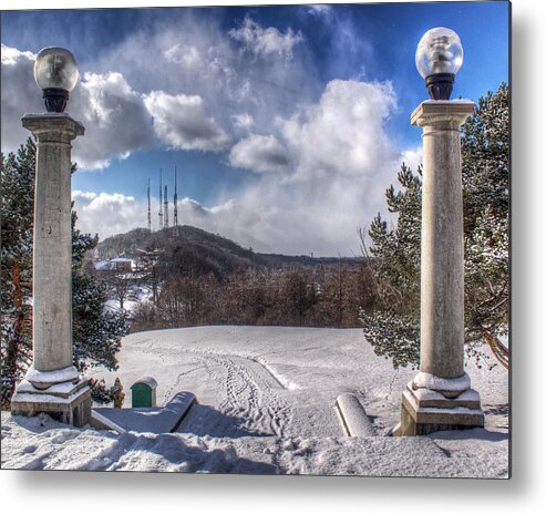 Winter Metal Print featuring the photograph Cobbs Hill Park in Winter by Tim Buisman