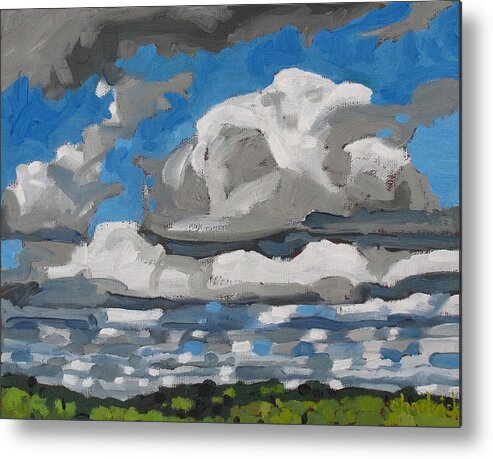 Chadwick Metal Print featuring the painting Cold Air Mass Cumulus by Phil Chadwick