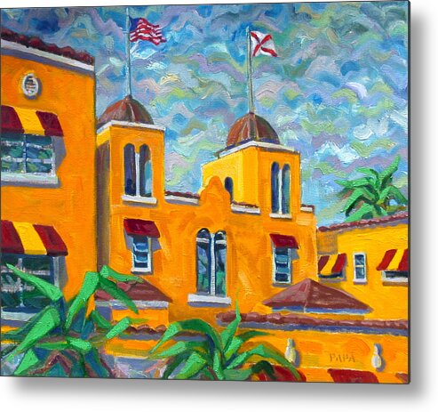 Colony Hotel Metal Print featuring the painting Colony Hotel at Delray by Ralph Papa