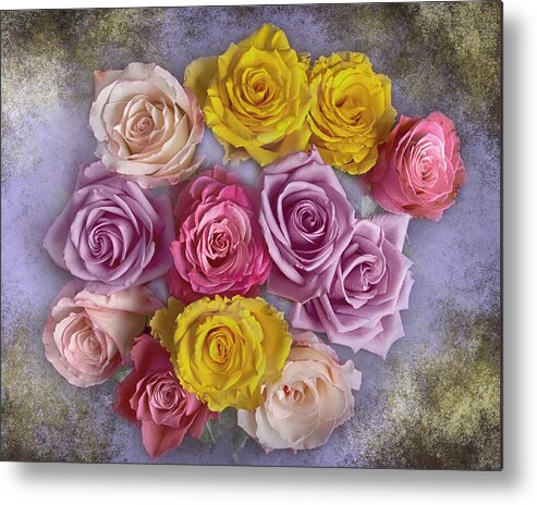 Bouquet Metal Print featuring the photograph Colorful Bouquet Of Roses by James BO Insogna