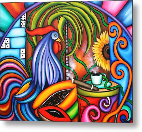 Cuba Metal Print featuring the painting Colors Of My World by Annie Maxwell