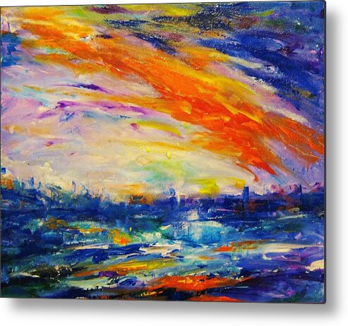 Healing Energy Metal Print featuring the painting ColorScapes #4 by Helen Kagan