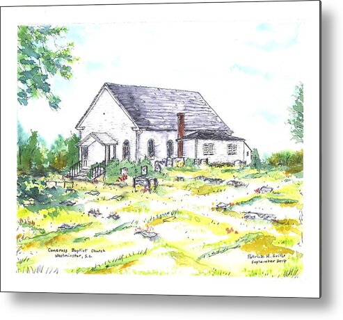 Coneross Metal Print featuring the painting Coneross Baptist by Patrick Grills