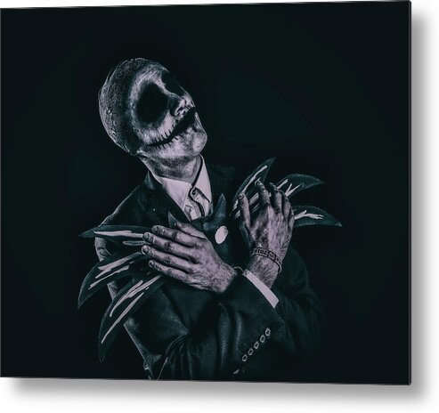 Cosplay Metal Print featuring the photograph Cosplay - Jack Skellington by Anders Samuelsson